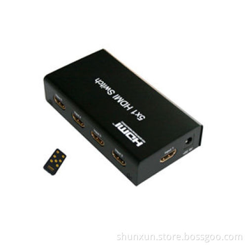 5x1 HDMI Video Switcher Selector, 1080P, 5 HDMI In, 1 HDMI Out, 3D, 15M, Remote ControlNew